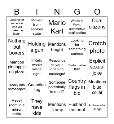 Cross Border Relations Bingo Card