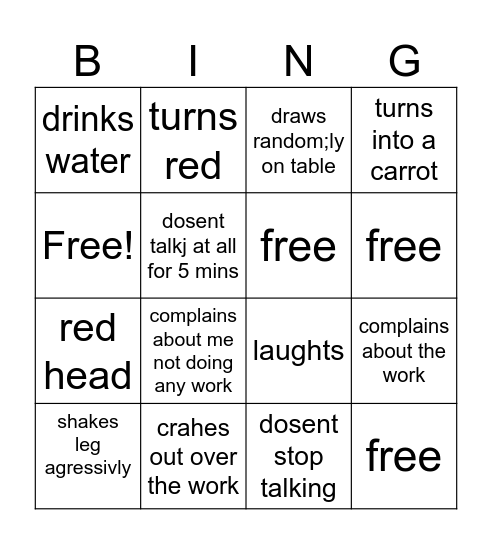 bridget bingo Card
