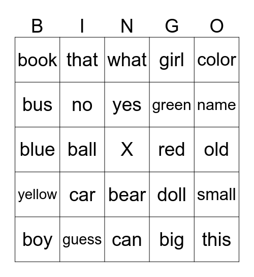 GR2 Unit 3 Bingo Card