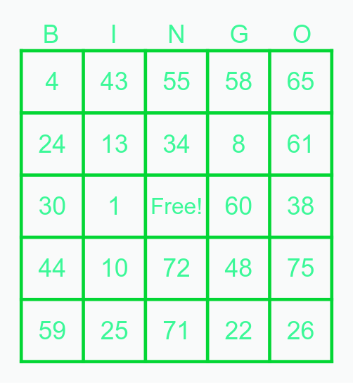 RL - JOANA Bingo Card