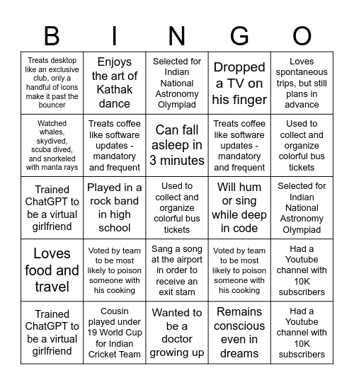 EAW 2025 Bingo Card