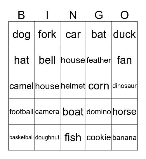 B-H Bingo Card