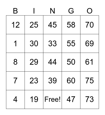 TRISH IS HERE Bingo Card