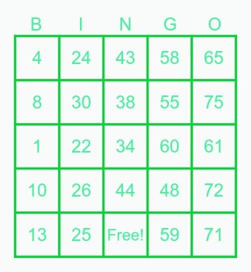 RL - JOANA Bingo Card