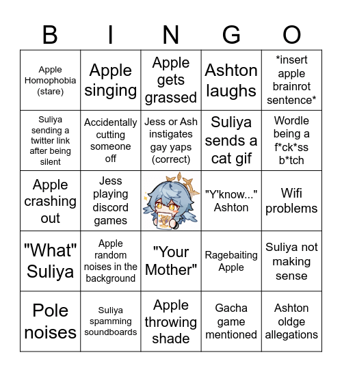 Frogs Call Bingo Card