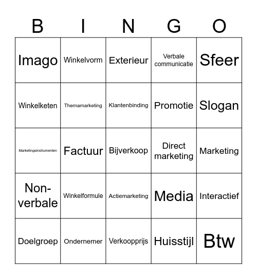 PM 4, les 1,2 en 3 Bingo Card