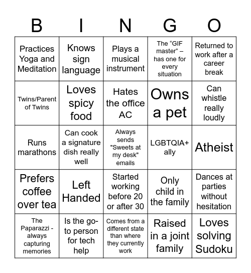 Townhall! Bingo Card