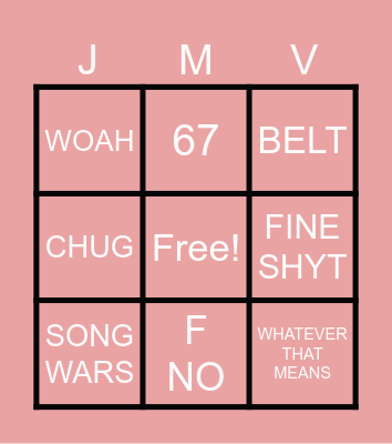 YAPPANATION BINGO Card