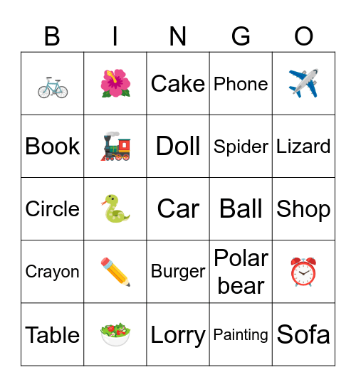 Bingo 2 primaria Bingo Card