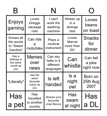 Bingo Card