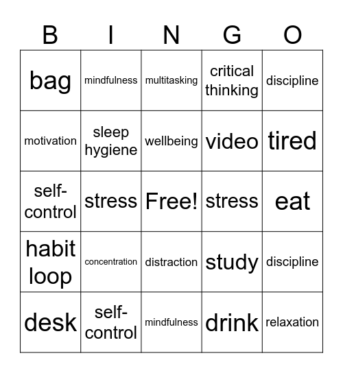 JHS 3 SDG 3&4 Bingo Card