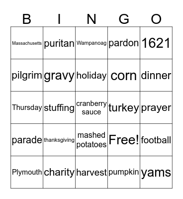 Thanksgiving @ DIVRESH Bingo Card