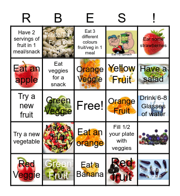 M&B Eat the Rainbow Bingo Card