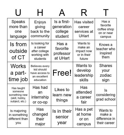 Find someone who: Bingo Card