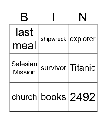 Ushuaia Walking Tour Bingo Card