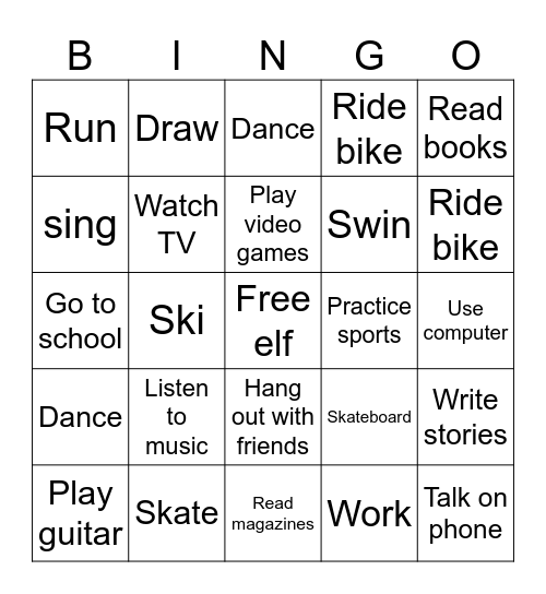 Spanie Bingo Card