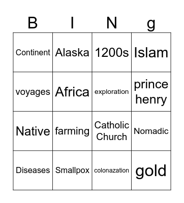 kaboom Bingo Card