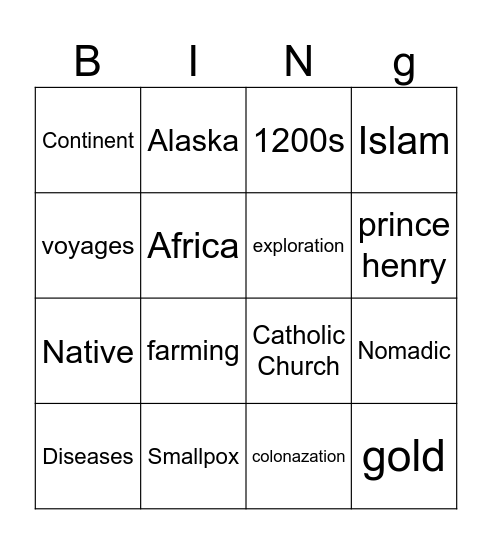 kaboom Bingo Card