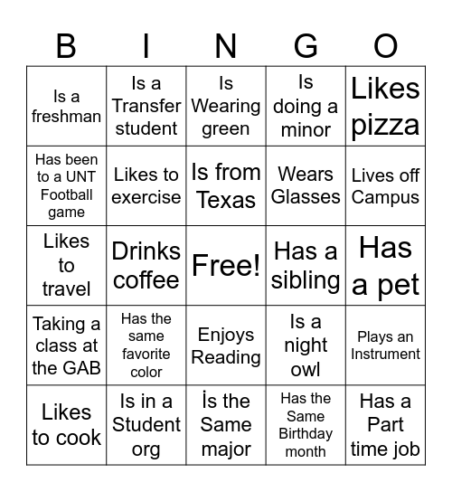 Hello mean green Bingo Card
