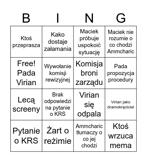 Ligo drama bingo Card