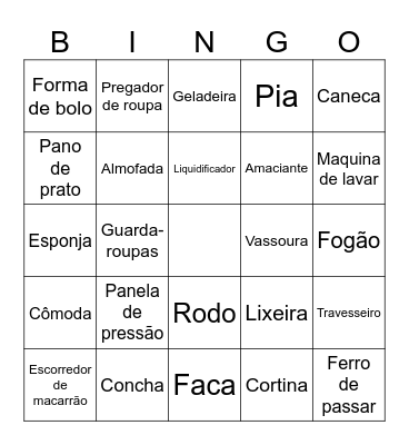 Chá da Geizi Bingo Card