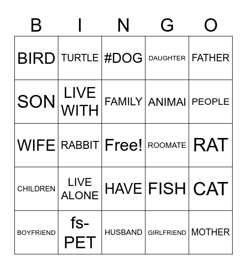 ASL 2 Bingo Card