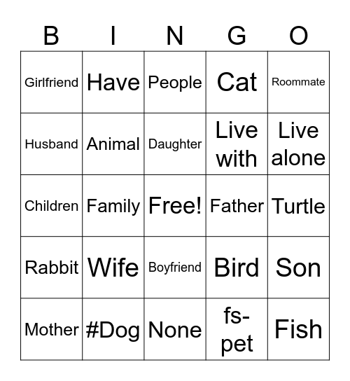Unit 4 Vocab Bingo Card