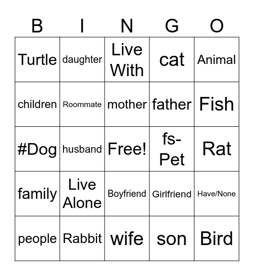 ASl Bingo Card