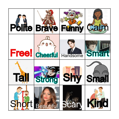 Who is kind? Bingo Card