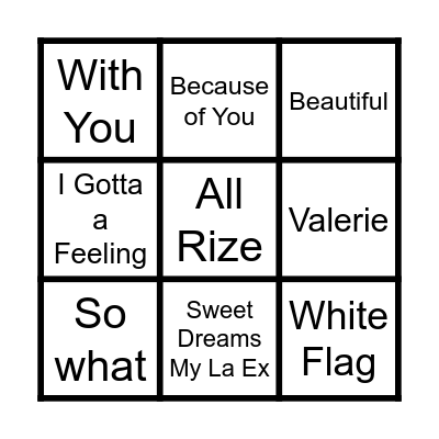 Noughties Bingo Card