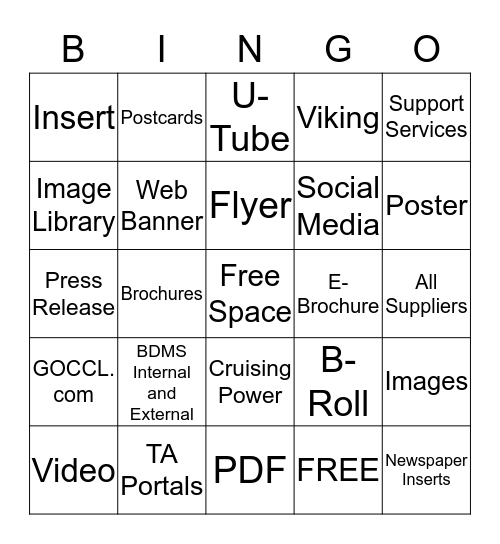 Off Shelf Market Bingo Card