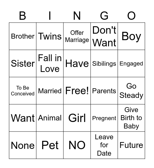 ASL Bingo 2 Bingo Card