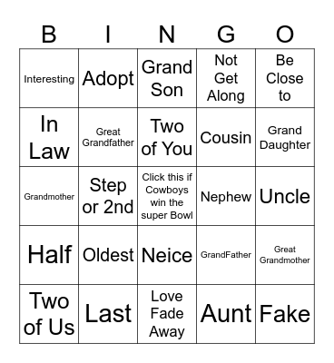 Brandon Aubruy for MVP Bingo Card