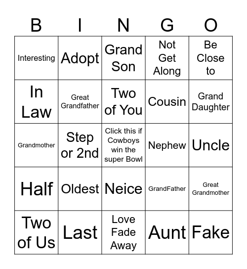 Brandon Aubruy for MVP Bingo Card