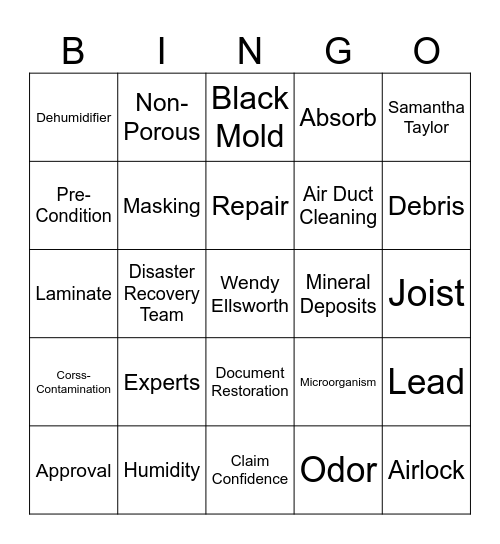 SERVPRO Bingo Card