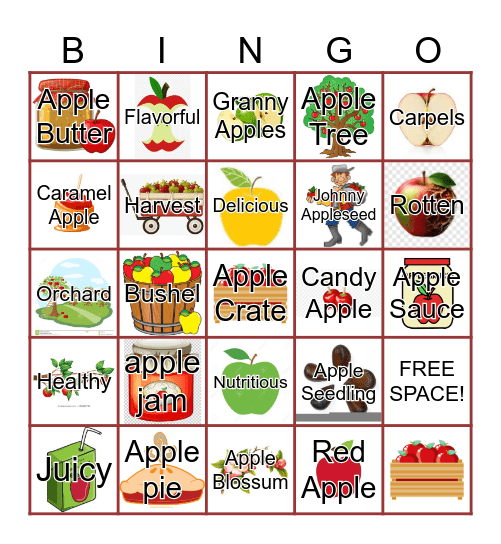 APPLES, Delma Bingo Card