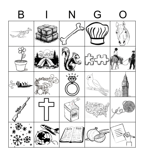 Rachel's Bridal Bingo Card