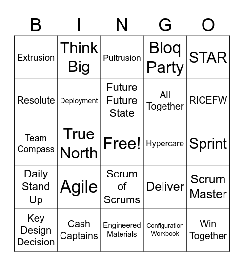 ECM Deliver Kick-Off Bingo Card
