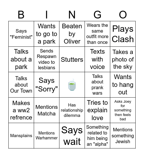 NOAH Bingo Card