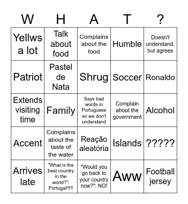 🇵🇹 imigrant bingo Card