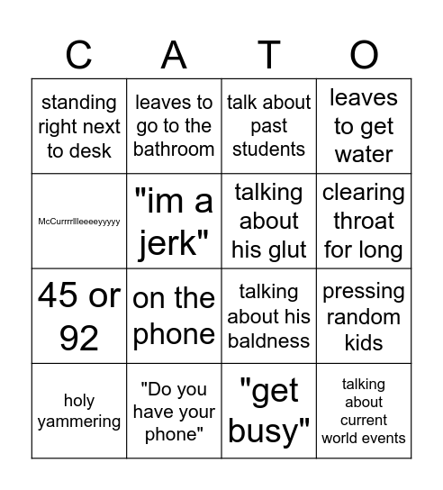 Cato-Bingo V3 Bingo Card