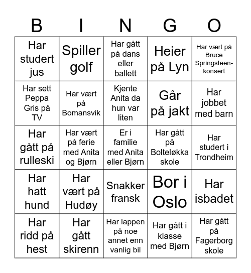 Dobbel 80-årsdag Bingo Card