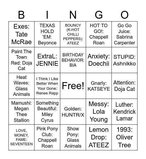 HBD Jadyn! Bingo Card