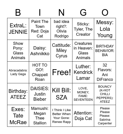 HBD Jadyn! Bingo Card