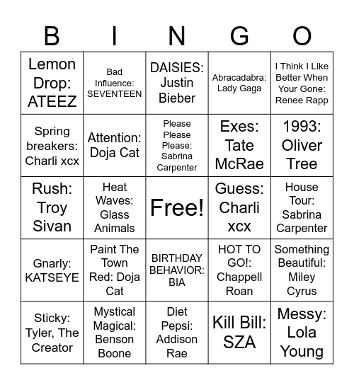 HBD Jadyn! Bingo Card