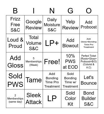 M.R. Bingo Card