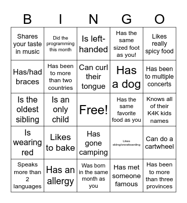 Icebreaker Bingo: Find Someone Who Bingo Card