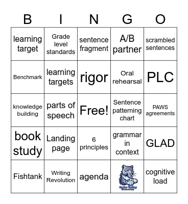 Building Time Bingo Card
