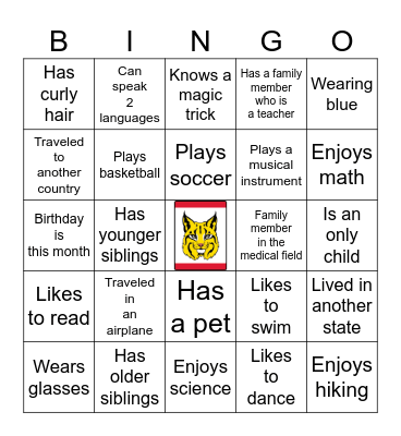 Get to Know You Bingo Card