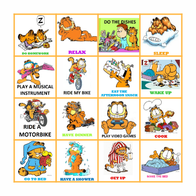 Daily routines Bingo Card